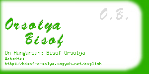 orsolya bisof business card